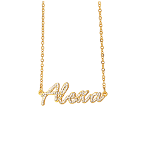 Customizable crystal rhinestone name necklace wholesale