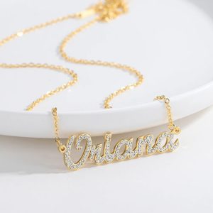custom diamond name necklace