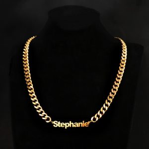 Custom cuban link name choker​ necklace