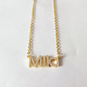 Personalised name pendant with diamonds​