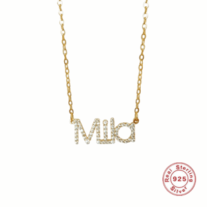 Sterling silver diamond name pendant jewelry​