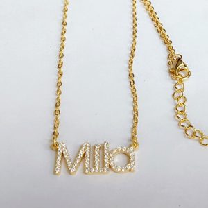 Custom diamond name pendant necklace​