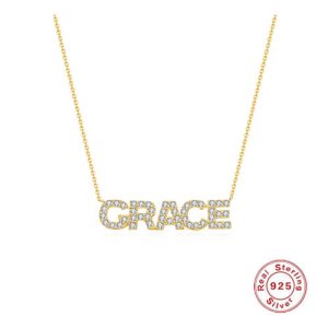 Block letter name necklace with diamonds​