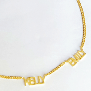 Personalized two name necklace sterling silver