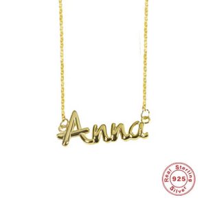 925 sterling silver 3d name plate necklace​