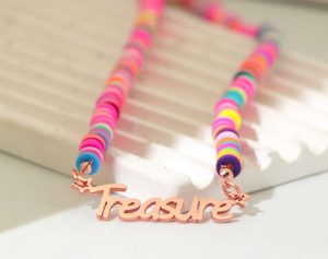 Polymer clay name necklace​