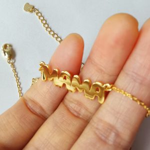 custom name bubble necklace​ sterling silver 