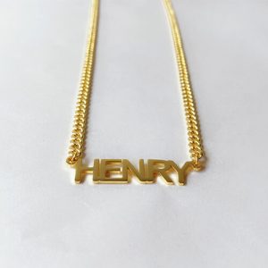 Personalised name necklace with cuban chain​