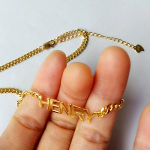 custom name necklace cuban chain​ sterling silver 