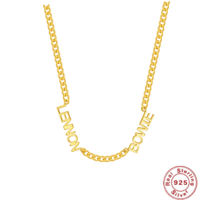 Custom multiple name necklace sterling silver​