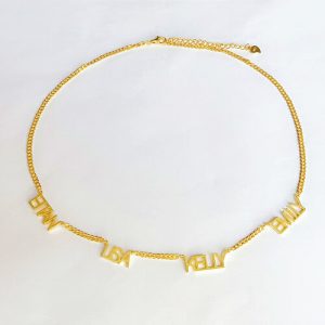sterling silver multiple name necklace​