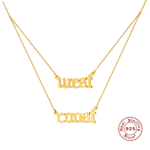 925 sterling silver name layered necklace​