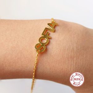 Custom name bracelets sterling silver​ 925