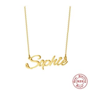 Customized cursive name chain sterling silver​
