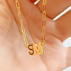 Custom double initial necklace​