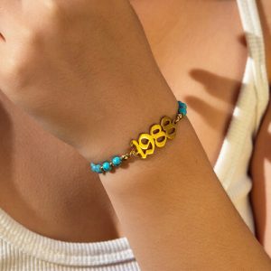 birth year bracelet​ with beads 