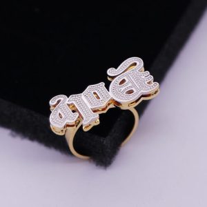 Double plated name ring
