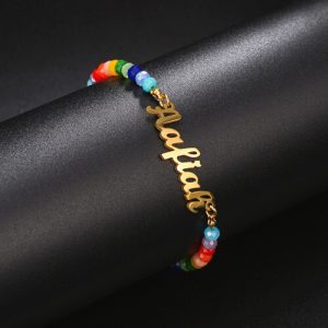 diy boho beaded bracelets​ with name