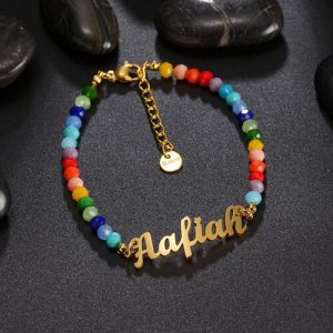 Boho beaded bracelets​ with name