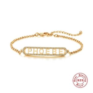 Personalized diamond-studded bracelet​ with name