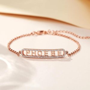 Custom diamond name bracelet jewelry​ maker