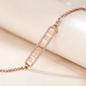 diamond name plate bracelet​
