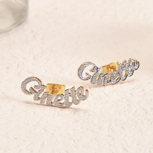 Customizable personalized name earrings