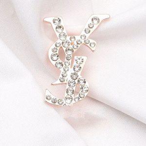Personalized rhinestone brooch