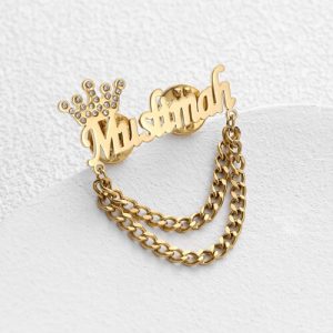Make your own brooch pin with chain