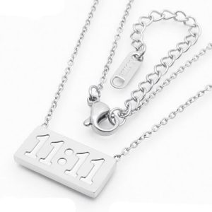 Flat personalised horizontal bar necklace