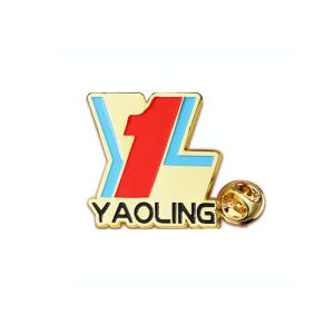Vintage soft enamel company logo pin badge