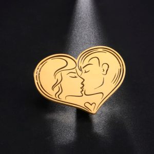 Heart shaped pin badges​ personalised with figure