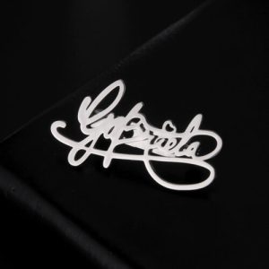 Custom made brooch pin in sterling silver