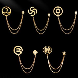 Personalised tie pins with chain​