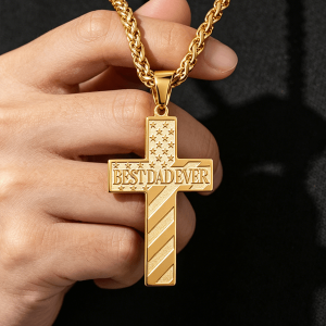 customized cross necklace pendant gold