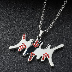 Custom pendant necklace with diamonds