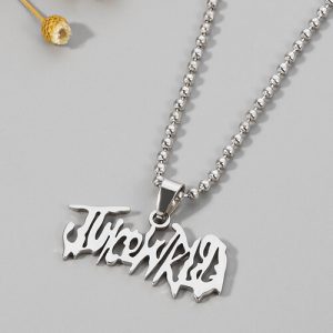 Personalized singer name necklace with ball chain