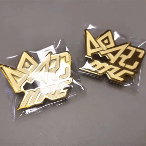 Metal company logo brooch pin manufacturer - no MOQ