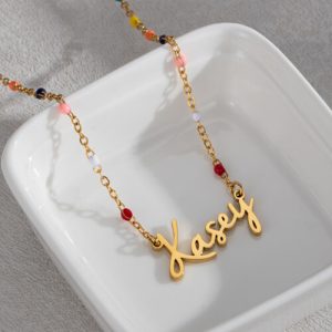 Custom name plate necklace wholesale vendor