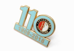 Single custom enamel pin with logo