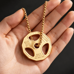 High quality custom weight plate necklace