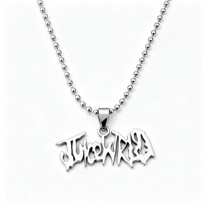 Customized sheet music necklace with singer's name