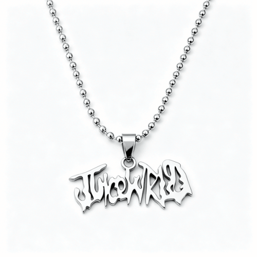 Customized sheet music necklace with singer's name