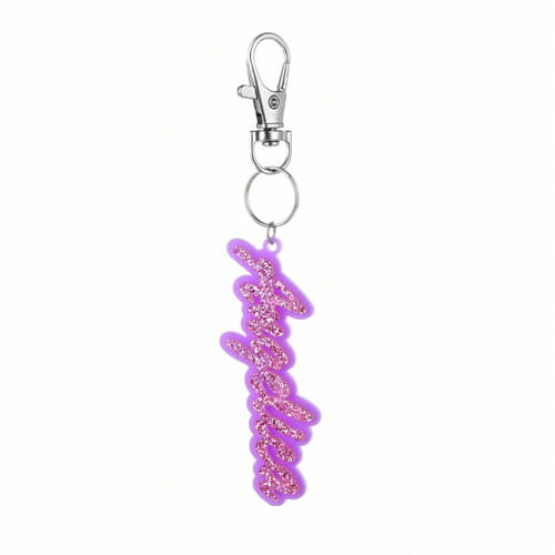 Laser cut acrylic personalized keychain with name