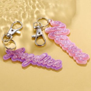 custom acrylic name keyring