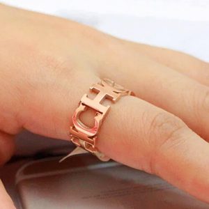 block letter name ring