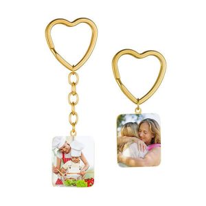 Square colorful photo pendant keychain no minimum