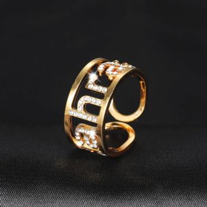 Custom diamond name ring supplier