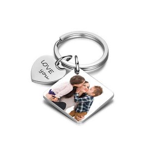 Custom engraved calendar keychain with picture