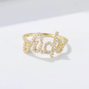 Customized zircon diamond ring